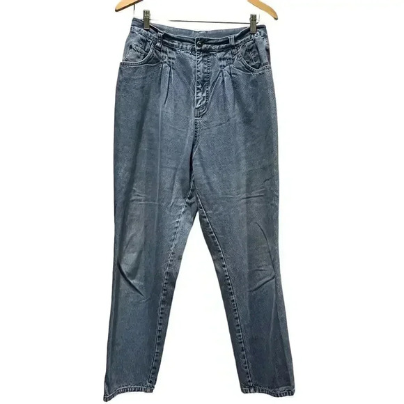Carole Little‎ Sport Vintage 100% Cotton Pleated High Waist Denim Jeans 14 - Picture 1 of 5